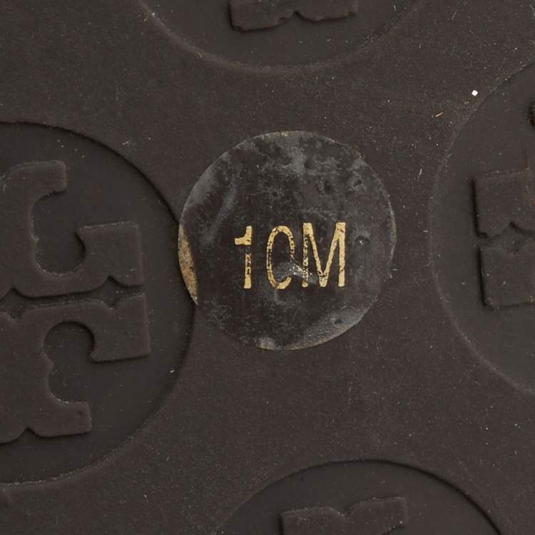 مملوكة مسبقًا Tory Burch Brown Leopard Print Calf Hair Reva Ballet Flats Size 40.5