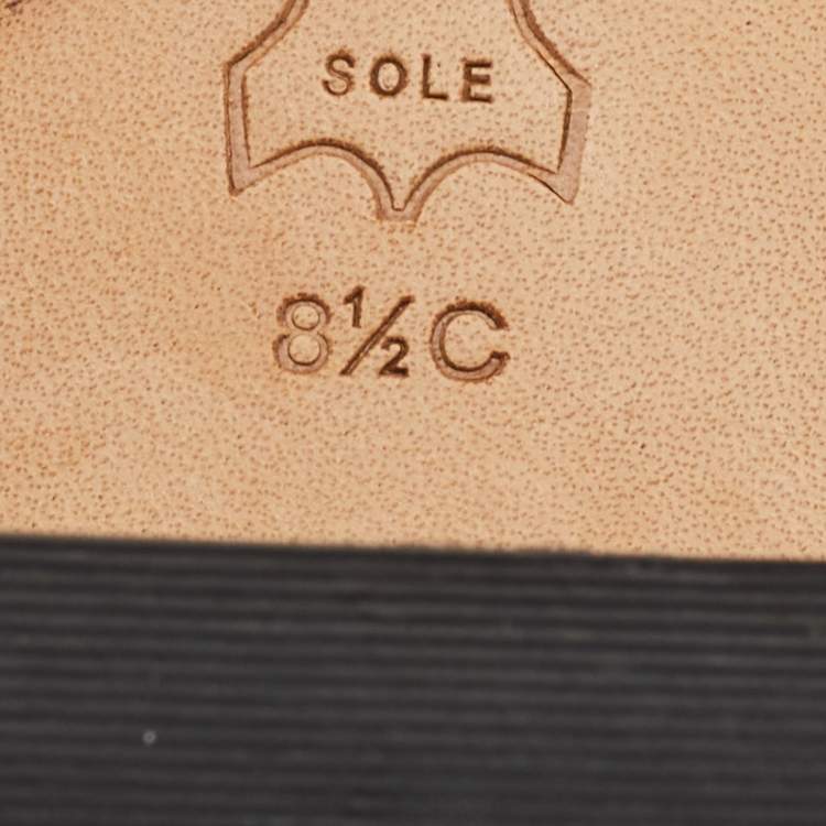 Pre Owned Tory Burch Off White Canvas And Leather Ines Slide Sandals Size 38.5