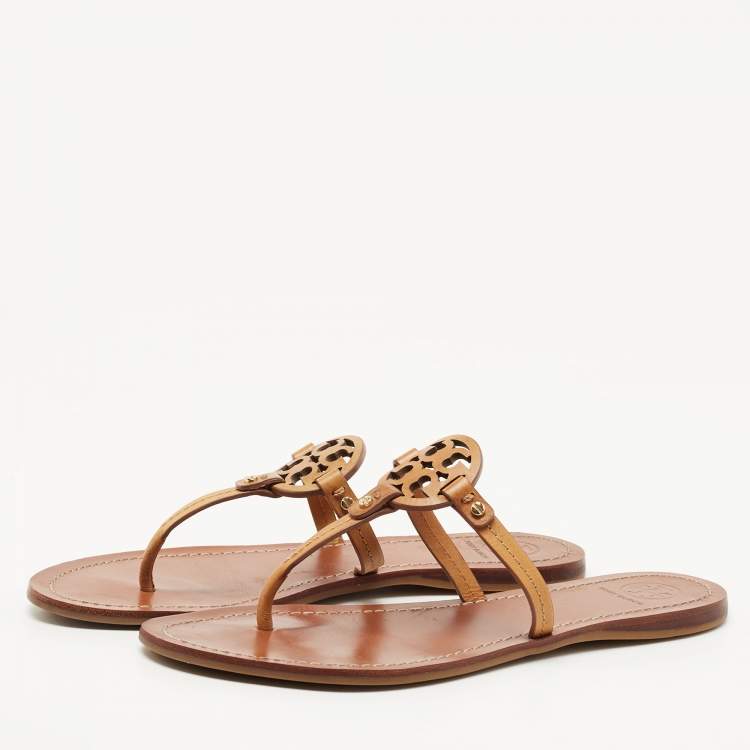 Tory Burch Miller Flat Thong Sandals - Brown