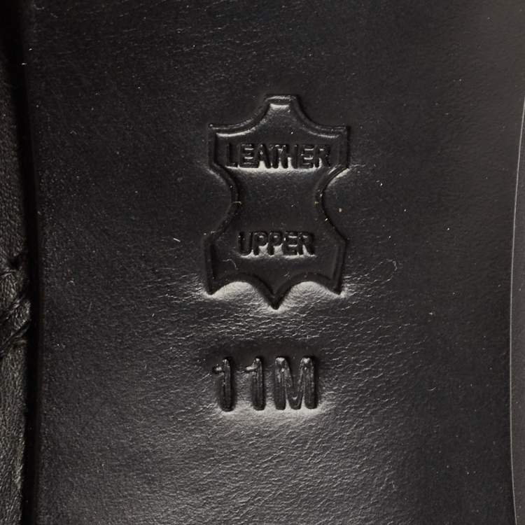Pre Owned Tory Burch Black Leather Ankle  Boots Size 41.5