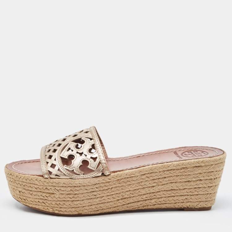 Tory Burch Logo Wedge Platform Flip-Flops