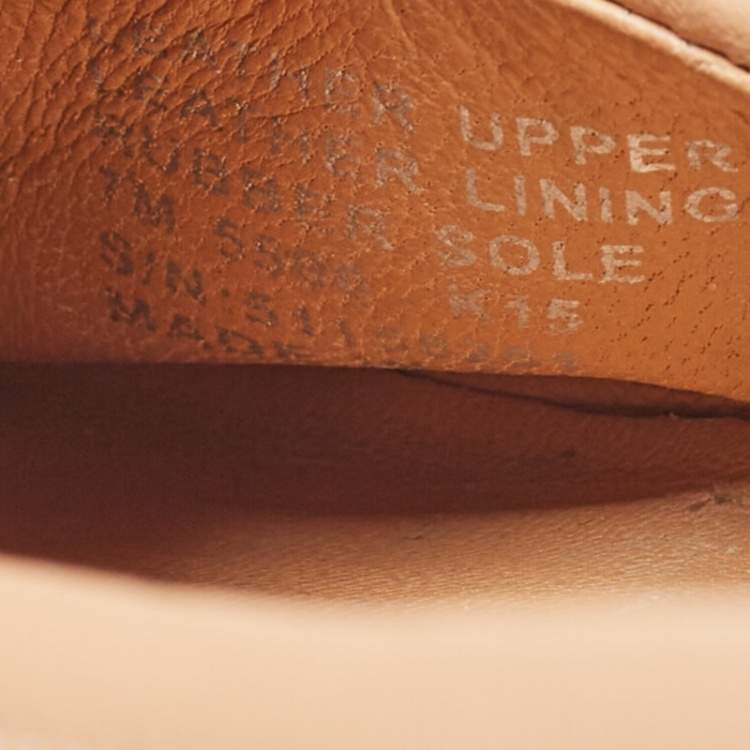 مملوكة مسبقًا Tory Burch Beige Leather Minnie Scrunch Ballet Flats Size 37.5