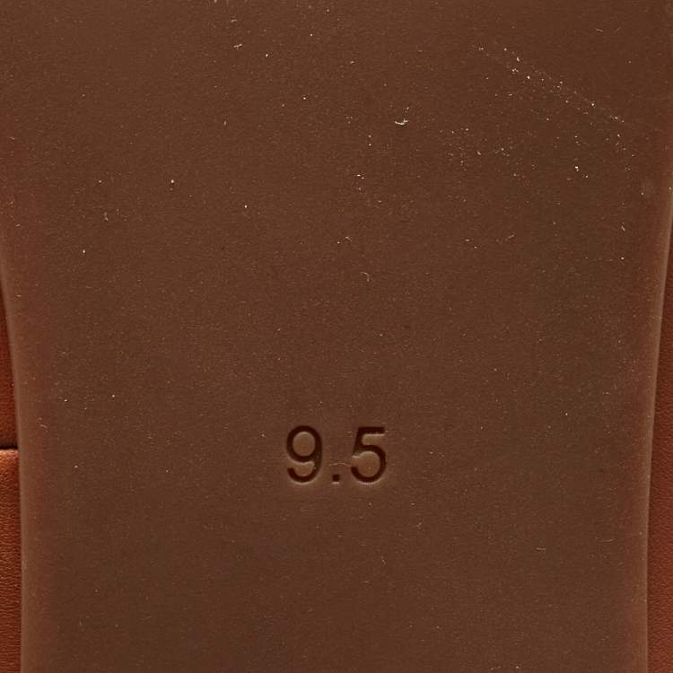مملوكة مسبقًا Tory Burch Brown Leather Janey Pumps Size 40