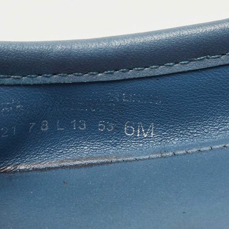 مملوكة مسبقًا Tory Burch Blue Raffia and Leather Minnie Ballet Flats Size 36.5