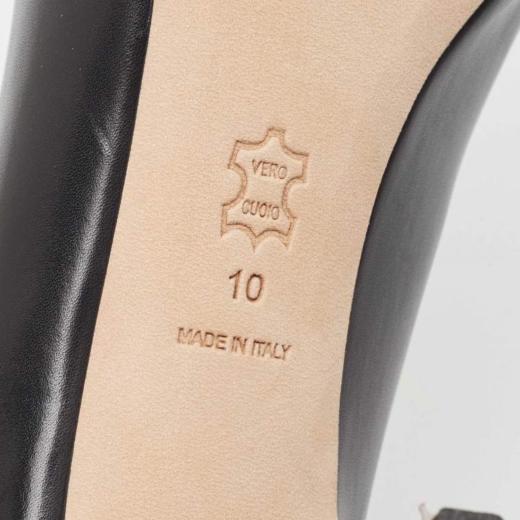 مملوكة مسبقًا Tory Burch Black Patent and Leather Penelope Pumps Size 40