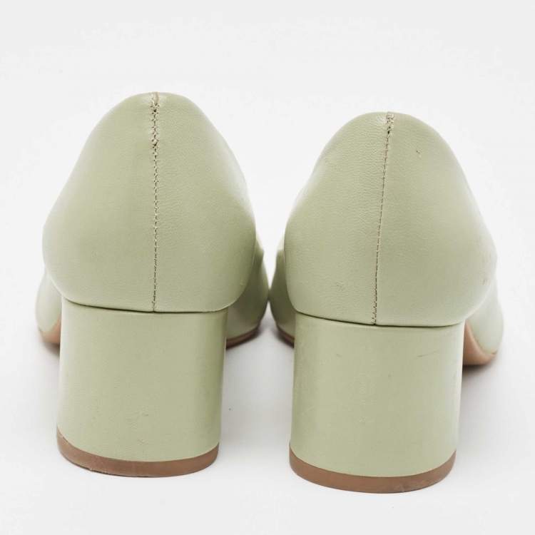 مملوكة مسبقًا Tory Burch Green/Black  Patent and Leather Chelsea Pumps Size 37.5