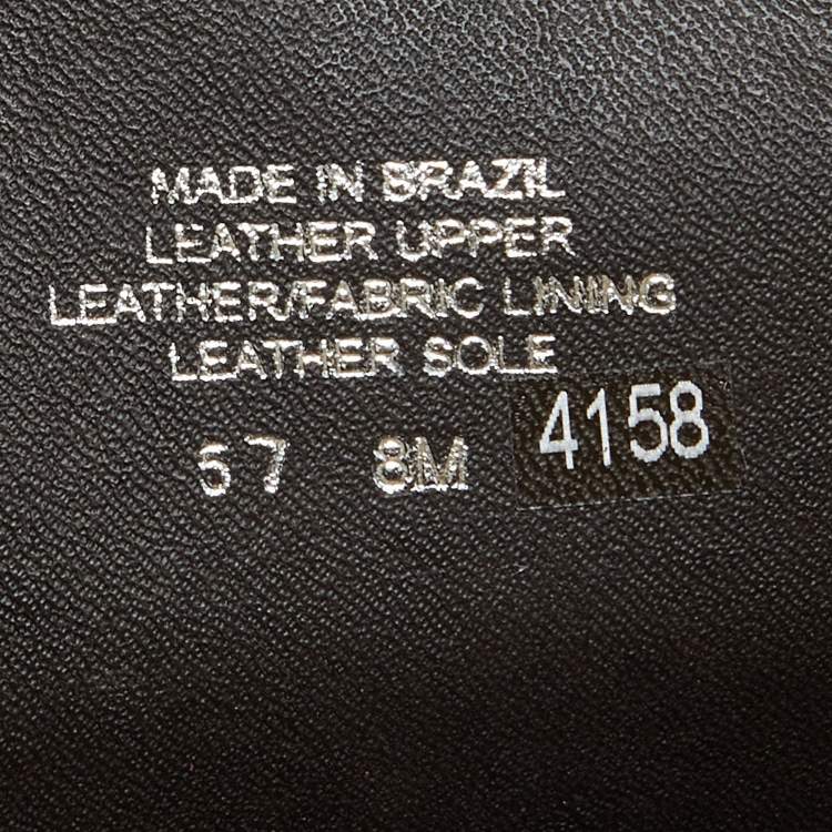 Pre Owned Tory Burch Brown Leather Knee Length Boots Size 38.5