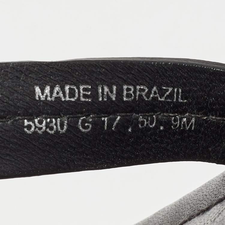 Pre Owned Tory Burch Black Leather Miller Flat Thong Sandals Size 39.5