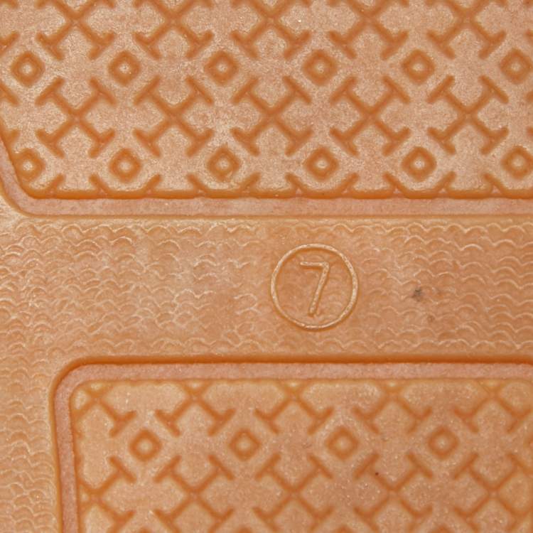 Pre Owned Tory Burch Pink Leather and Mesh Espadrille Flats Size 37