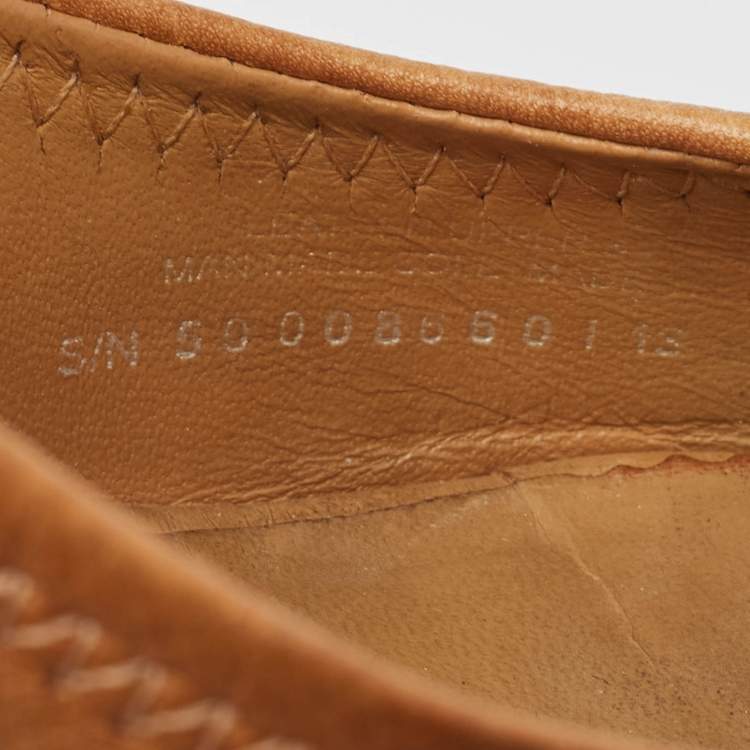 Pre Owned Tory Burch Brown Leather Sally Wedge Pumps Size 37.5