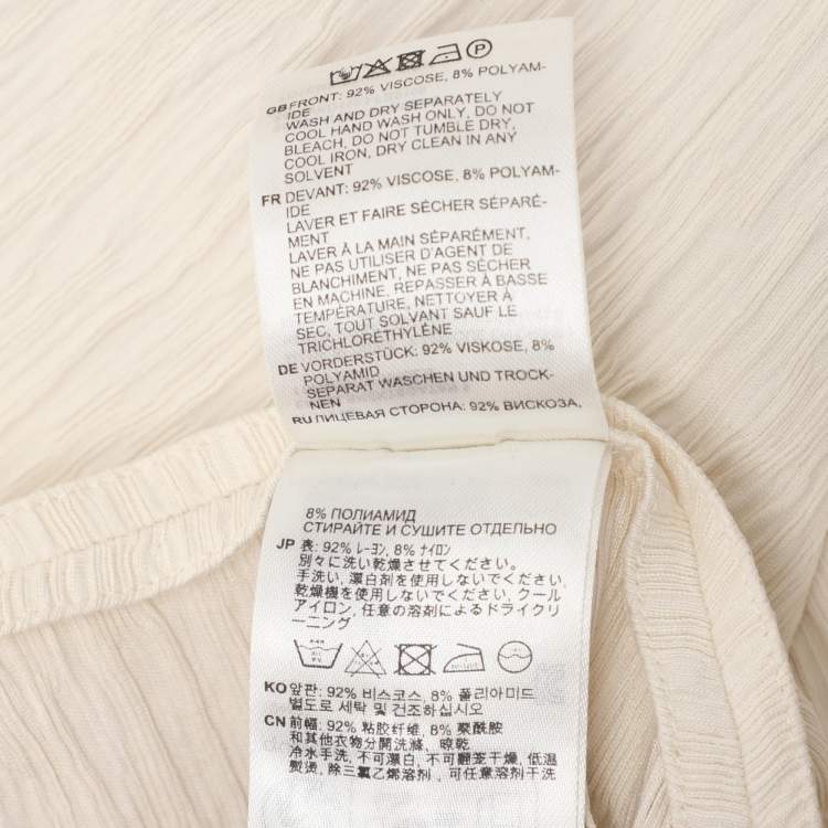 Pre Owned Toteme Cream Viscose Blend Draped Maxi Dress XS
