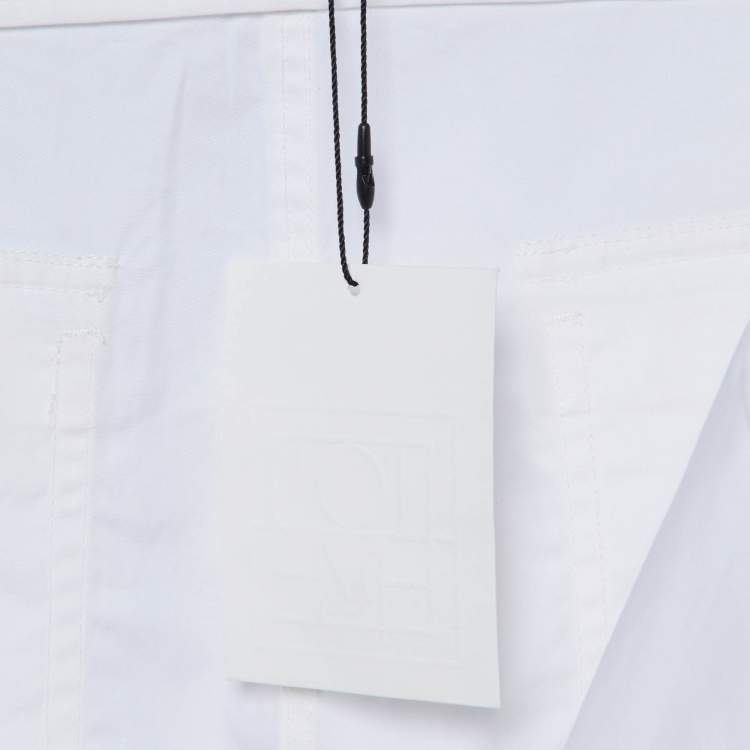 Pre Owned Toteme White Cotton Cargo Trousers XL