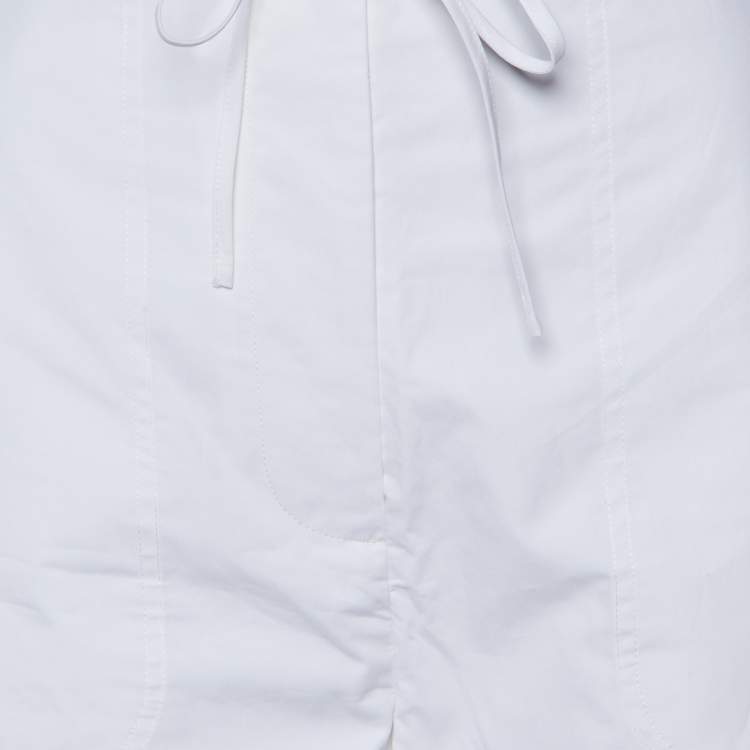 Pre Owned Toteme White Cotton Cargo Trousers XL