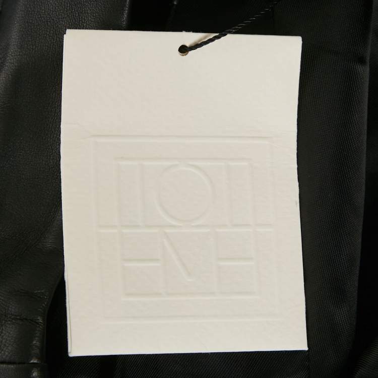 Pre Owned Toteme Black Novara Leather Trousers M