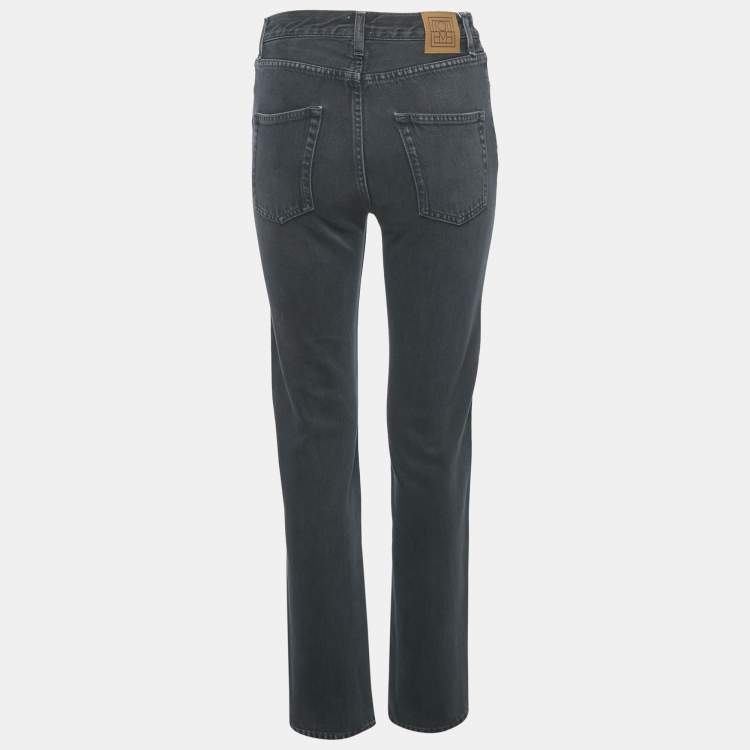 Pre Owned Toteme Vintage Black Denim Regular Fit Jeans 26 Waist 28" 
