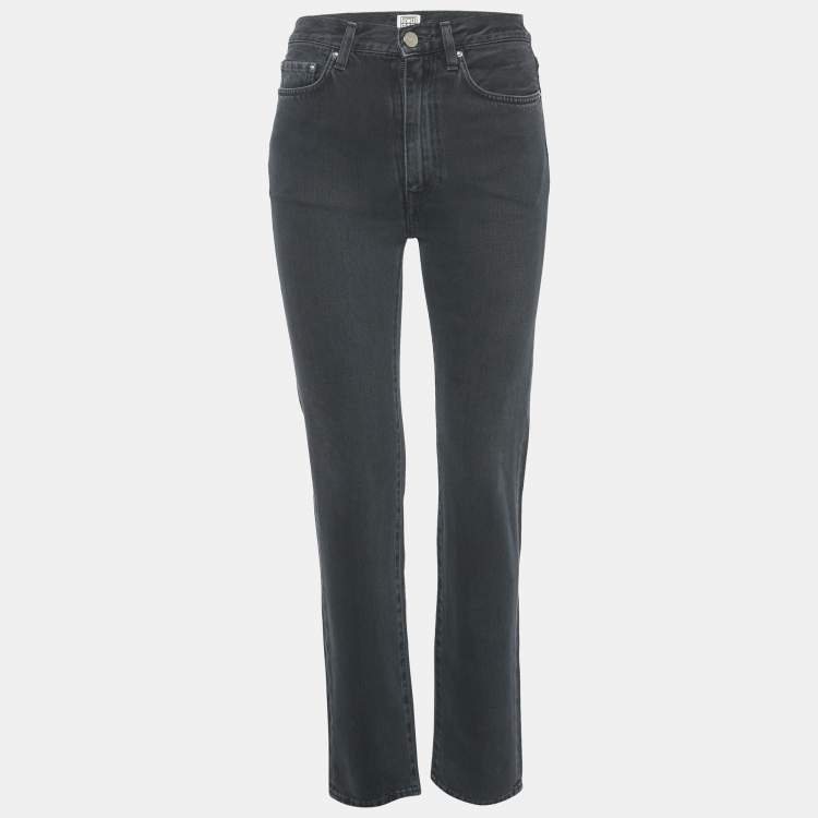 Pre Owned Toteme Vintage Black Denim Regular Fit Jeans 26 Waist 28" 