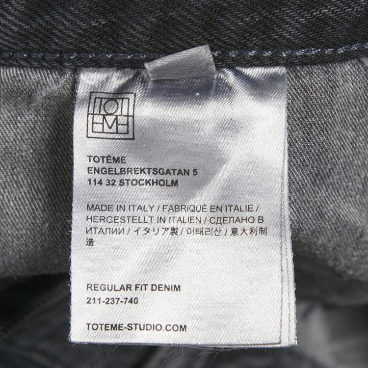 Pre Owned Toteme Vintage Black Denim Regular Fit Jeans 26 Waist 28" 