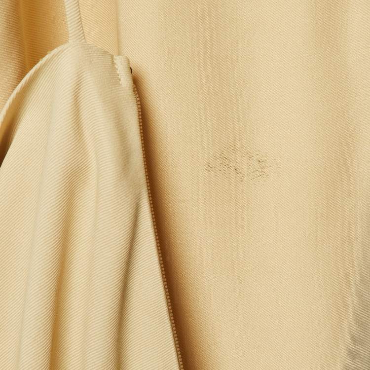 Pre Owned Toteme Beige /Black Crepe Draped Cami Maxi Dress M