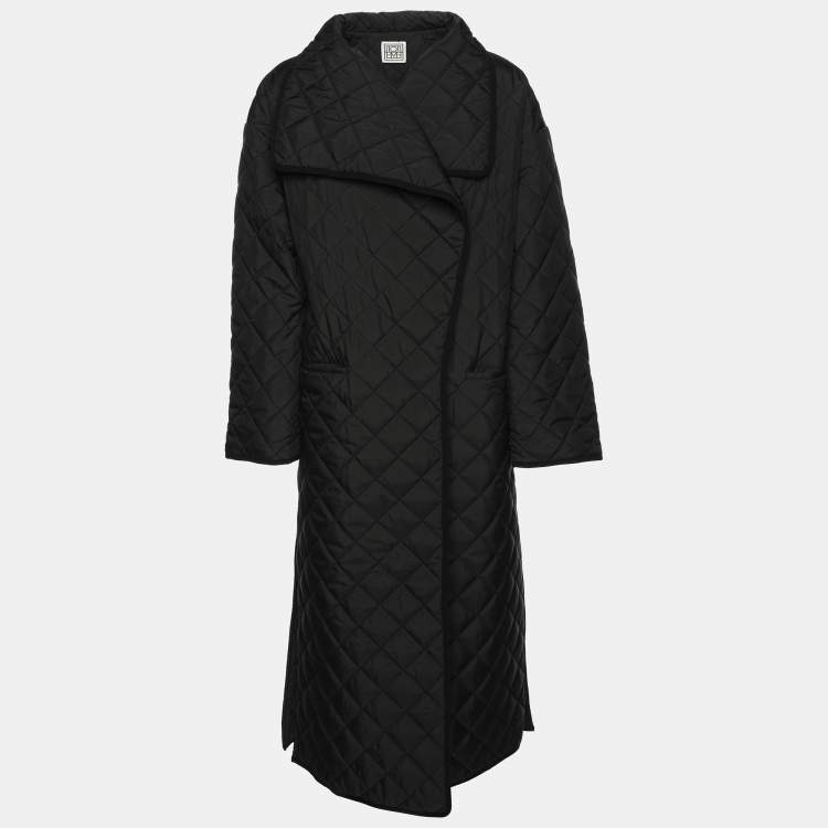 Pre Owned Totême Black Quilted Nylon Signature Coat XXS