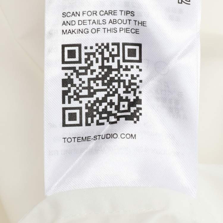 Pre Owned Toteme White Cotton Poplin Shirt L