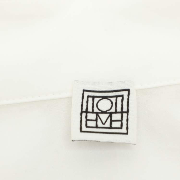 Pre Owned Toteme White Cotton Poplin Shirt L