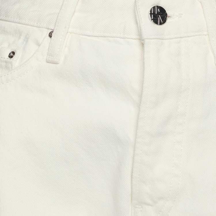 Pre Owned Toteme Off White Denim Twisted Seam Jeans 25/32