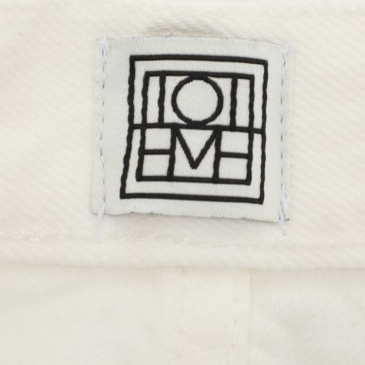 Pre Owned Toteme Off White Denim Twisted Seam Jeans 25/32