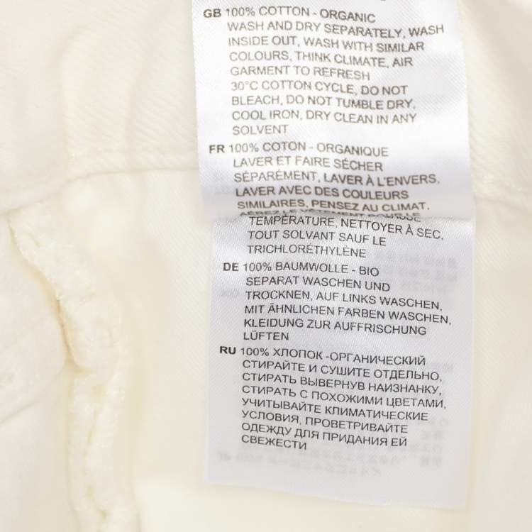 Pre Owned Toteme Off White Denim Twisted Seam Jeans 25/32
