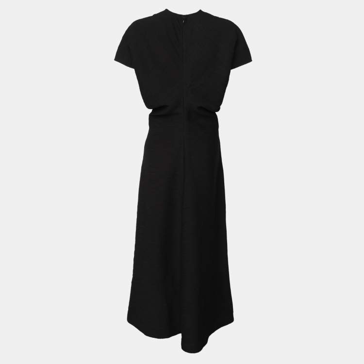 Pre Owned Toteme Cream Viscose Blend Draped Maxi Dress XS
