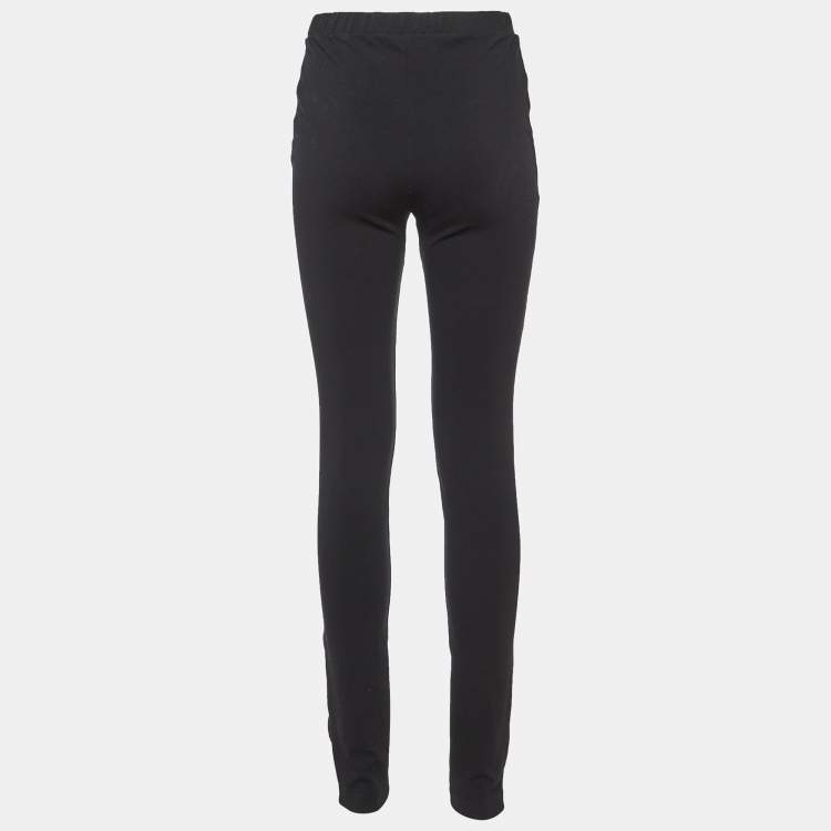 Pre Owned Toteme Black Jersey Zip Leggings XL 