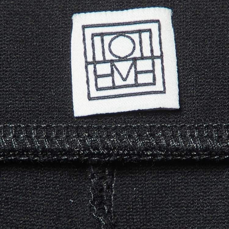 Pre Owned Toteme Black Jersey Zip Leggings XL 