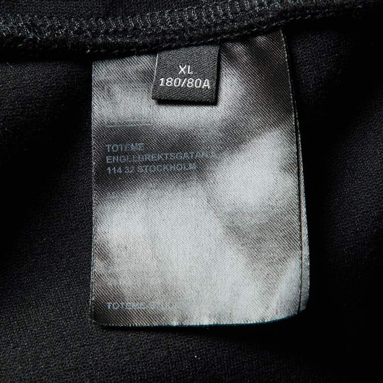 Pre Owned Toteme Black Jersey Zip Leggings XL 