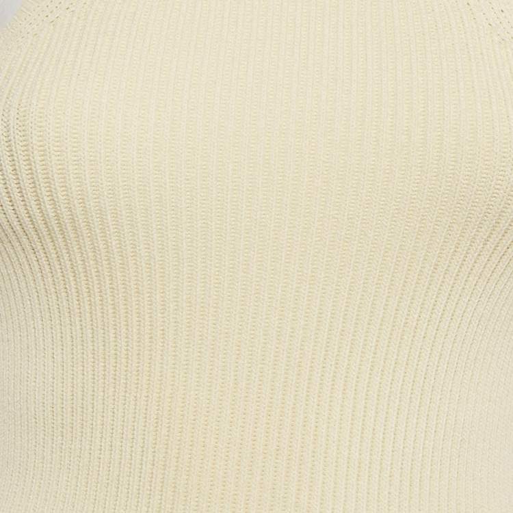Pre Owned Toteme Cream Rib Knit Tank Top XS