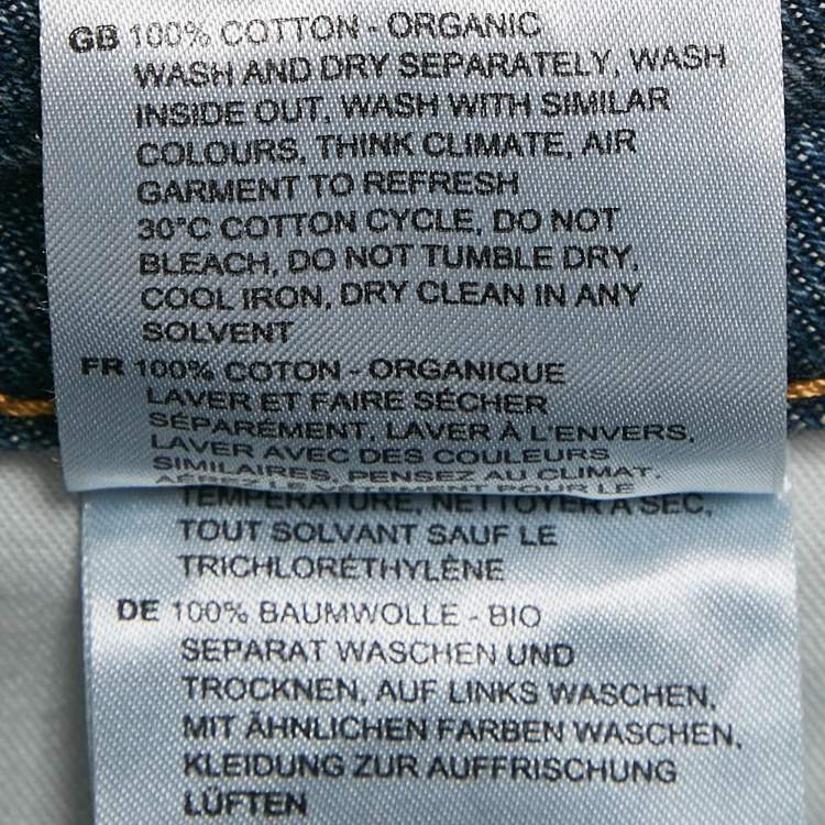 Pre Owned Toteme Worn Blue Denim Flare Fit Jeans M Waist 29"