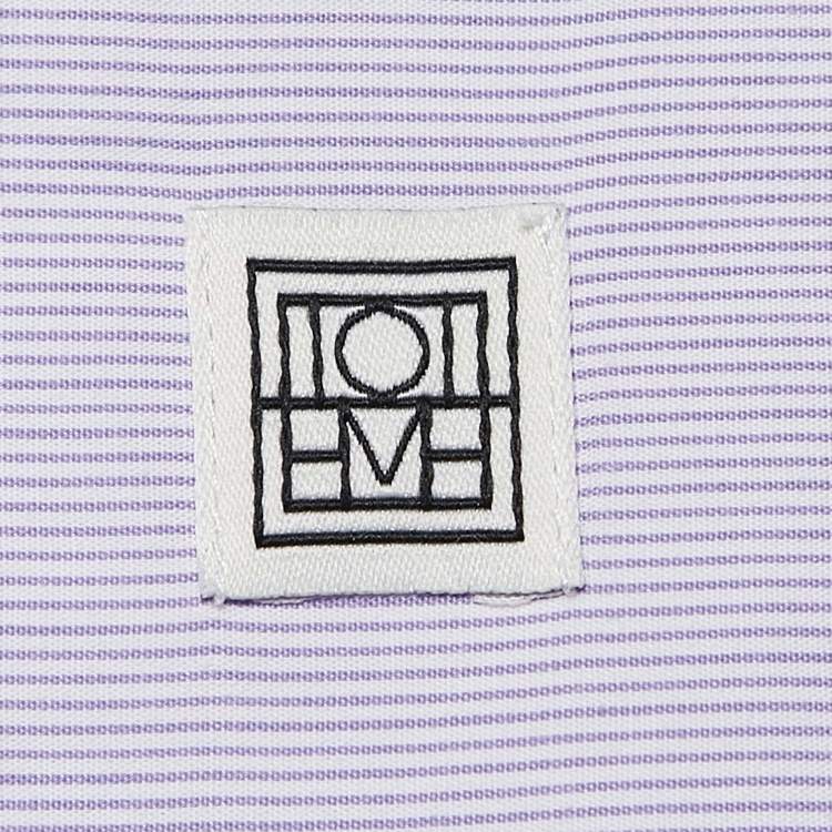 Pre Owned Toteme Purple Pinstripe Cotton Long Sleeve Shirt M