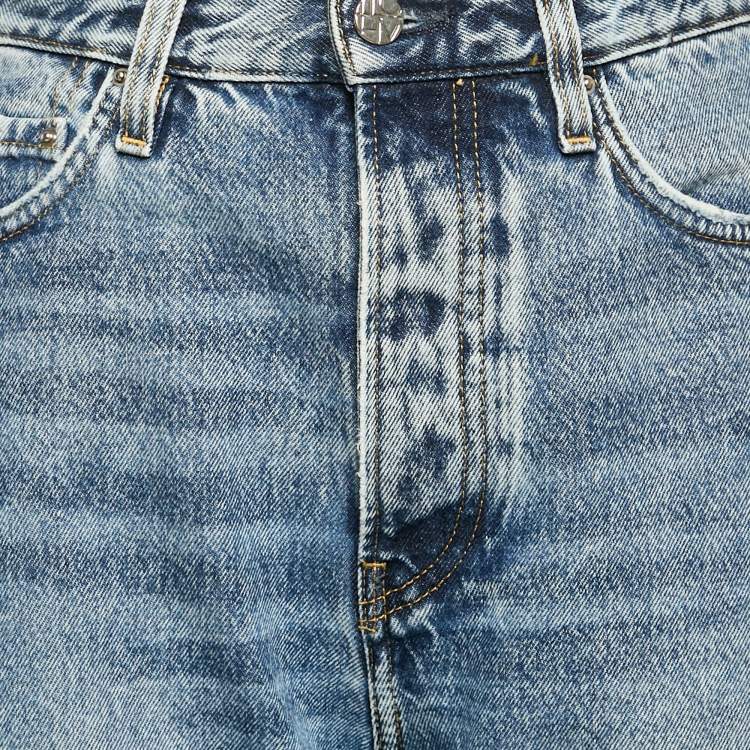 Pre Owned Toteme Blue Twisted Seam Denim Full Length Jeans S Waist 27"