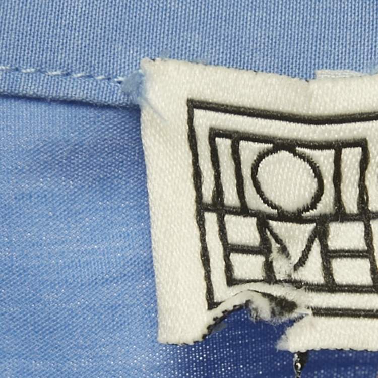 Pre Owned Toteme Blue Cotton Kimono Sleeve Shirt XS 