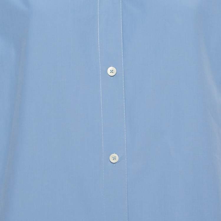 Pre Owned Toteme Blue Cotton Kimono Sleeve Shirt XS 