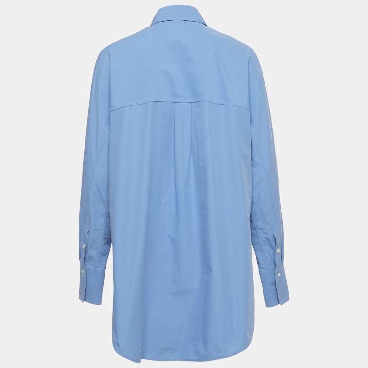 Pre Owned Toteme Blue Cotton Kimono Sleeve Shirt XS 