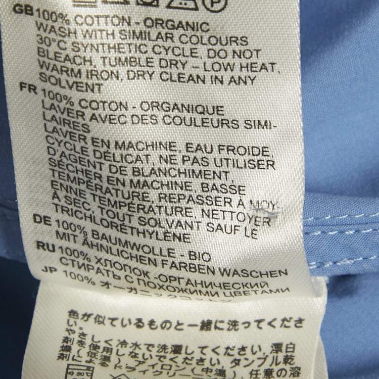 Pre Owned Toteme Blue Cotton Kimono Sleeve Shirt XS 