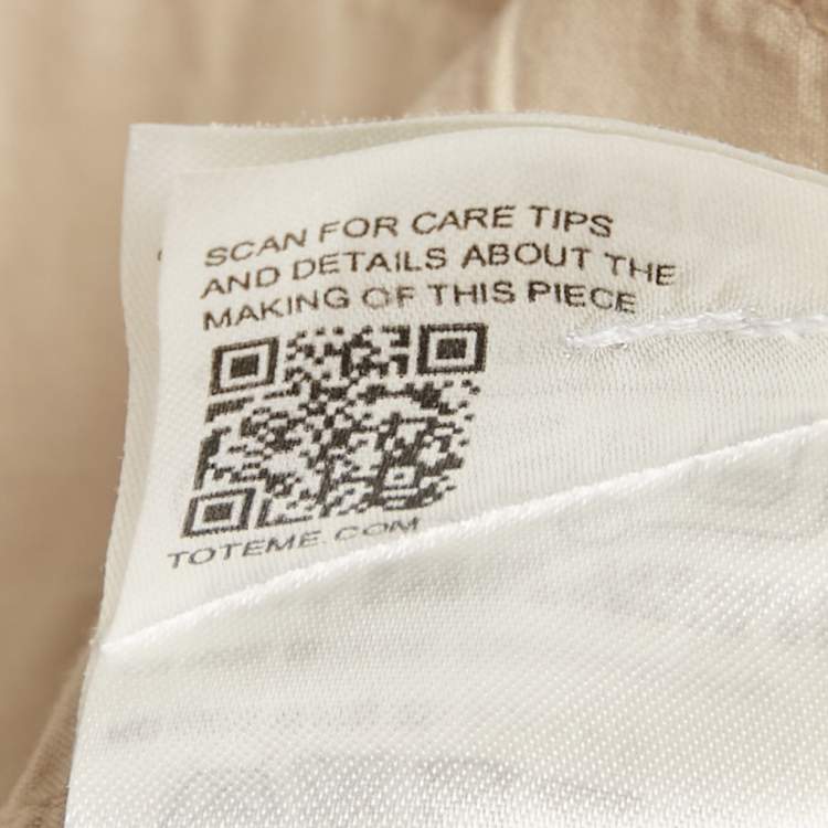 Pre Owned Toteme Beige Cotton Twill Pleated Shorts XS