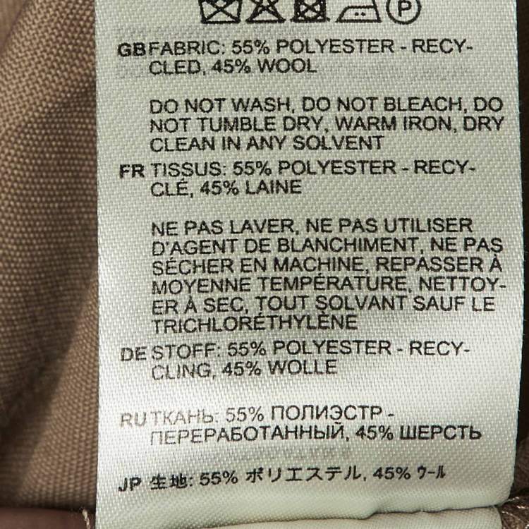 Pre Owned Toteme Khaki Wool Double Pleated Trousers S/Waist 32"