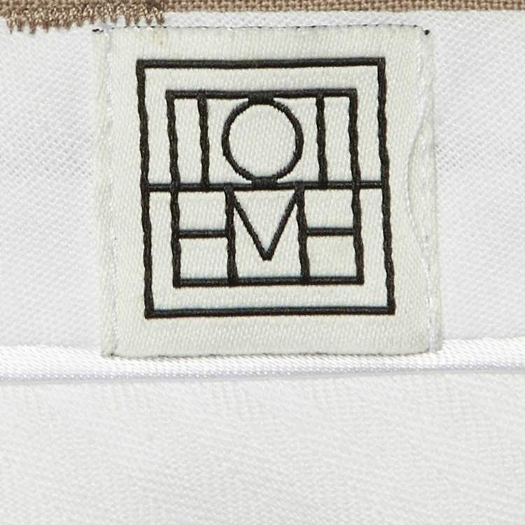 Pre Owned Toteme Khaki Wool Double Pleated Trousers S/Waist 32"