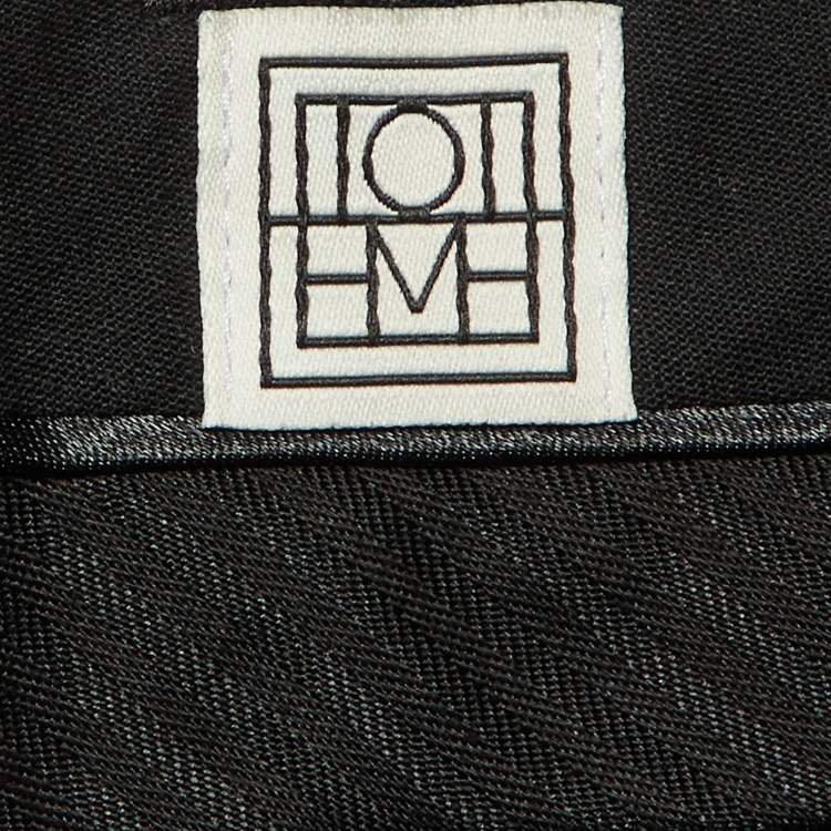 Pre Owned Toteme Black Wool Blend Double Pleated Tailored Trousers S