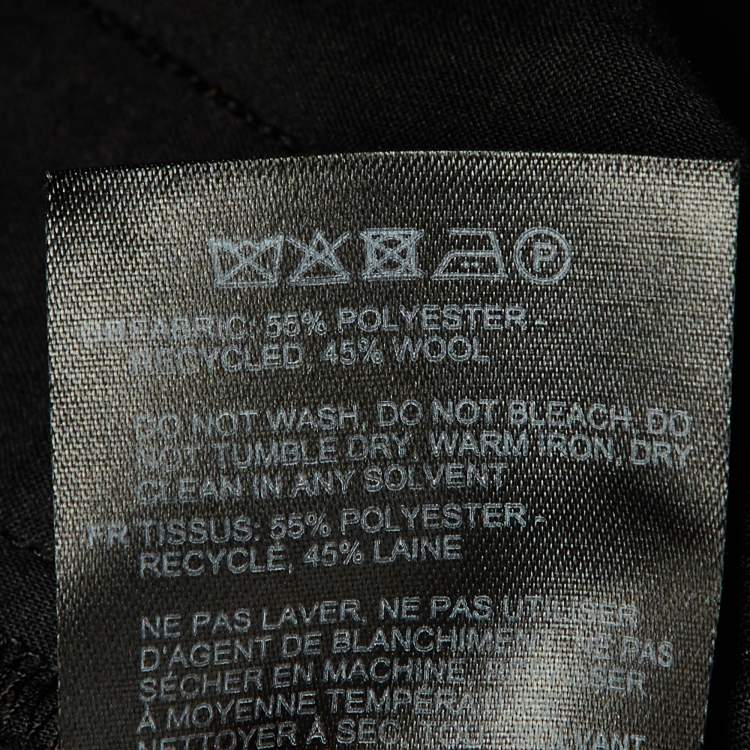 Pre Owned Toteme Black Wool Blend Double Pleated Tailored Trousers S