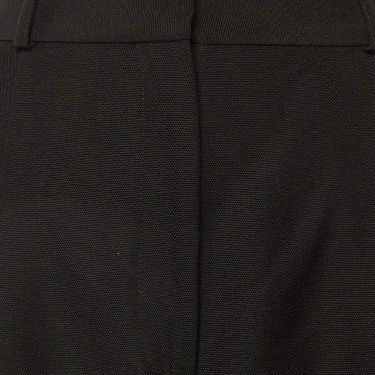 Pre Owned Toteme Black Wool Blend Double Pleated Tailored Trousers S
