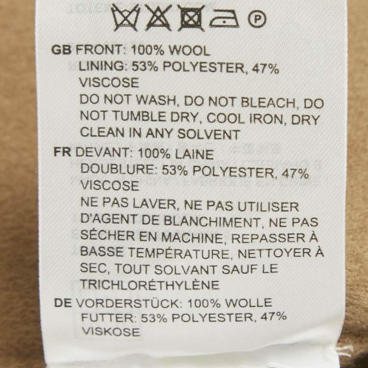 مملوكة مسبقًا Toteme Camel Brown Wool Open Front Robe Coat S 