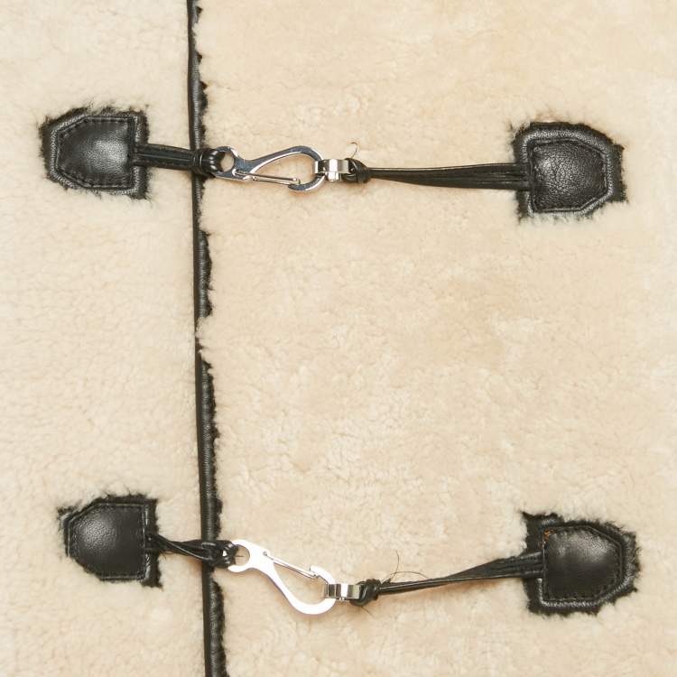 مملوكة مسبقًا Toteme Beige Teddy Shearling Clasp Jacket XS/S