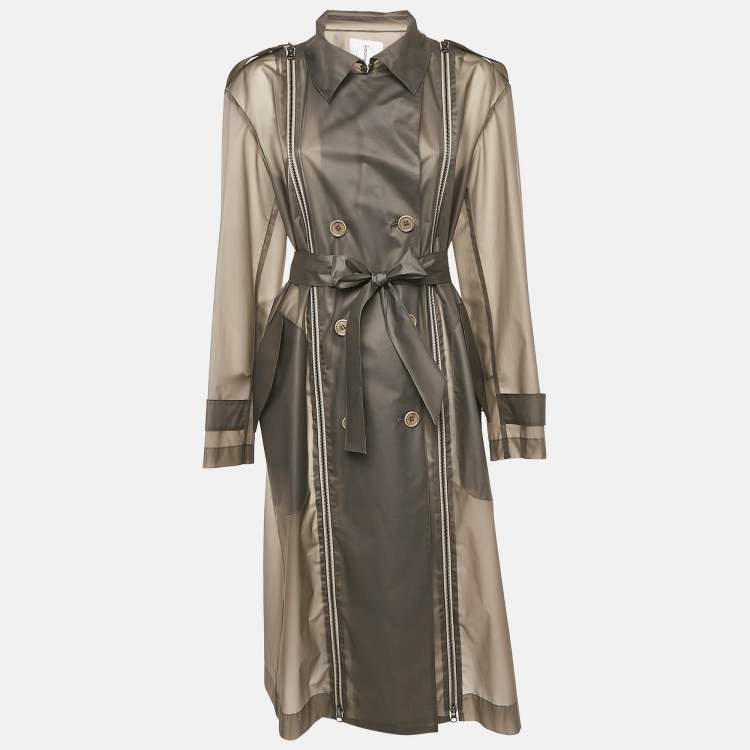 Pre Owned TRE by Natalie Ratabesi Grey Synthetic Pea Coat M