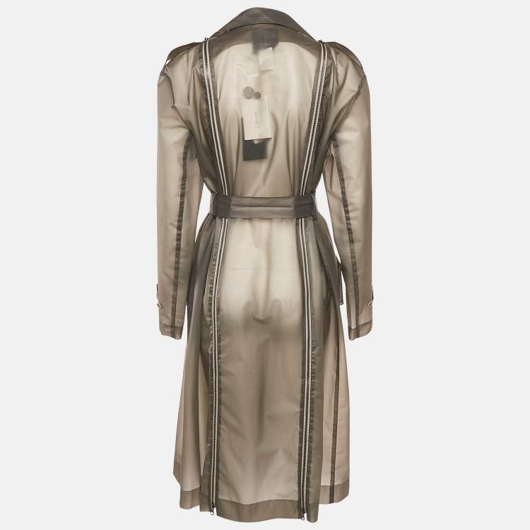 Pre Owned TRE by Natalie Ratabesi Grey Synthetic Pea Coat M